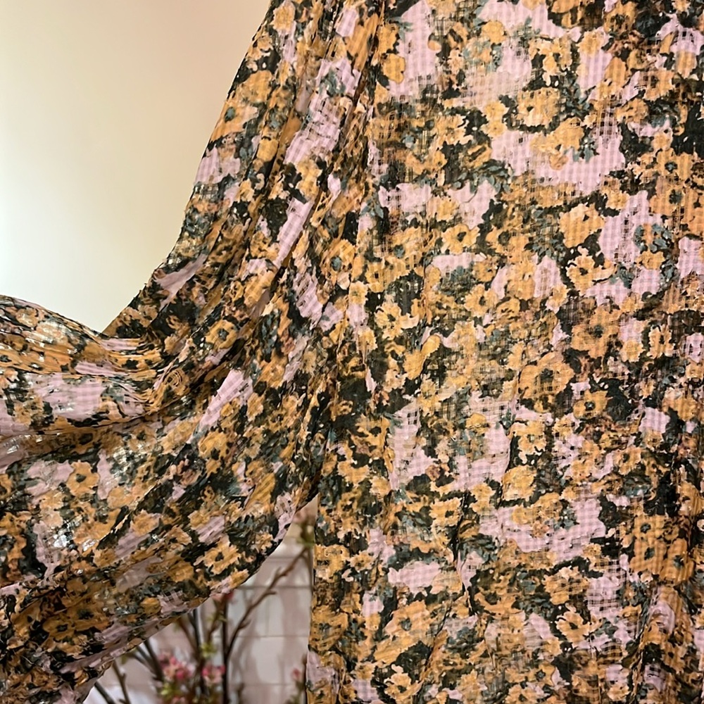 Isabel Marant yellow floral top - size 10 - silk blend - beautiful summer top - Picture 12 of 12